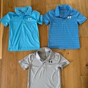 Under Armour Kids Polo Pack - Aqua, Sky Stripe & Gray